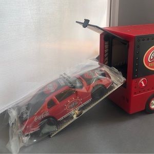 Coco Cola/NASCAR Toy Semi Truck lights up w/ Car